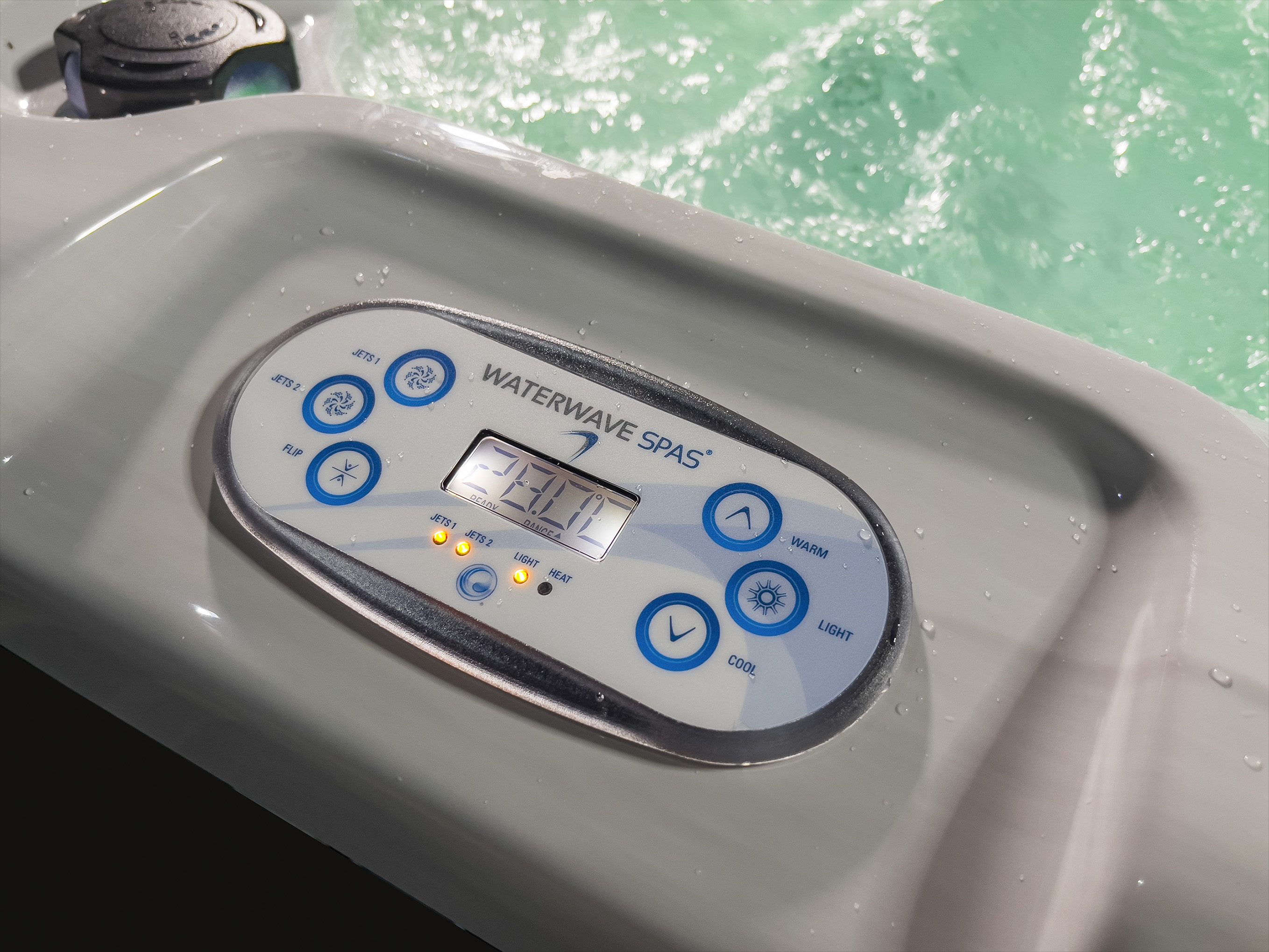 Waterwave Spas® Whirlpool „Detroit“ – Premium Whirlpool – Edelstahlrahmen & Top-Ausstattung!