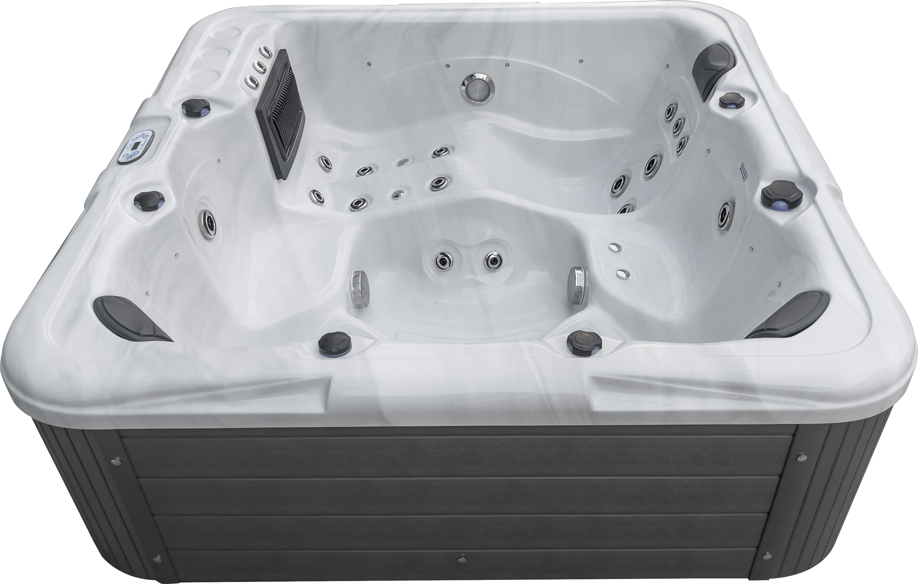 Waterwave Spas® Whirlpool „Detroit“ – Premium Whirlpool – Edelstahlrahmen & Top-Ausstattung!