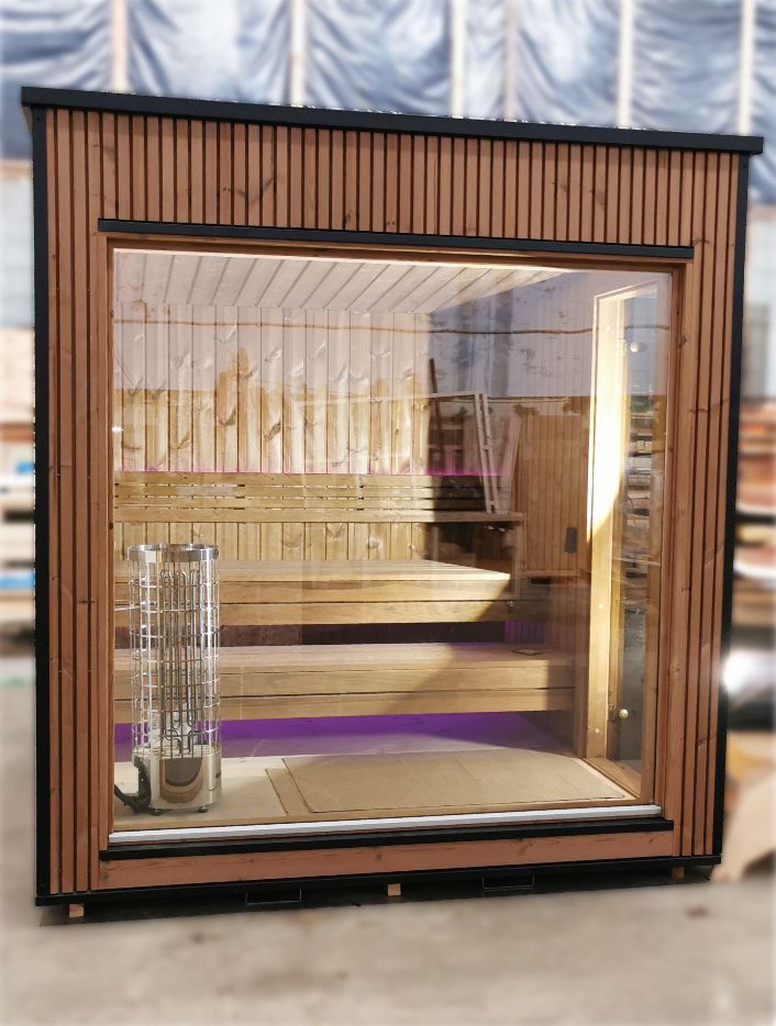Luxuriöse Moderne Sauna / Luxus Saunahaus / 2,3 x 2,3 m