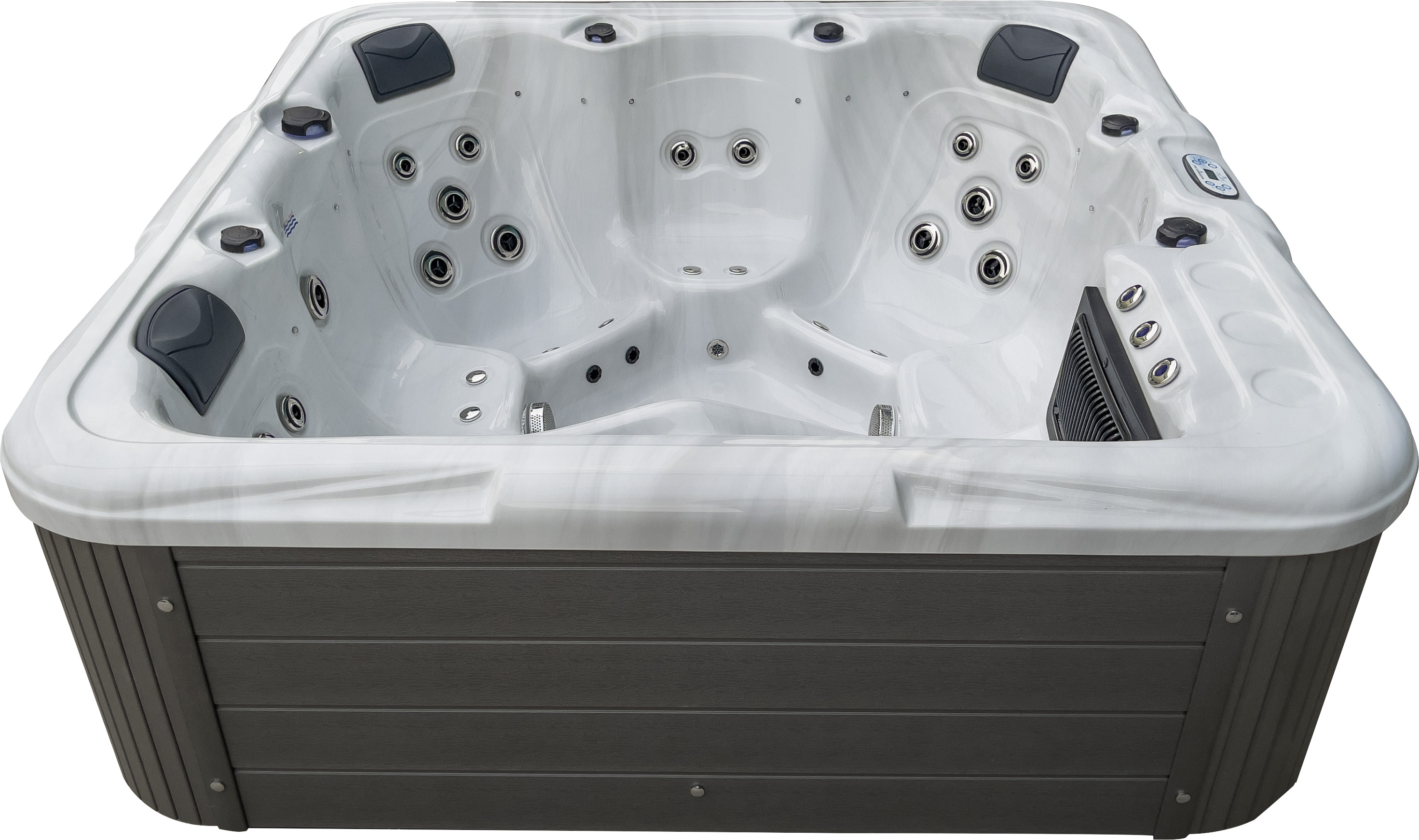 Waterwave Spas® Whirlpool „Detroit“ – Premium Whirlpool – Edelstahlrahmen & Top-Ausstattung!