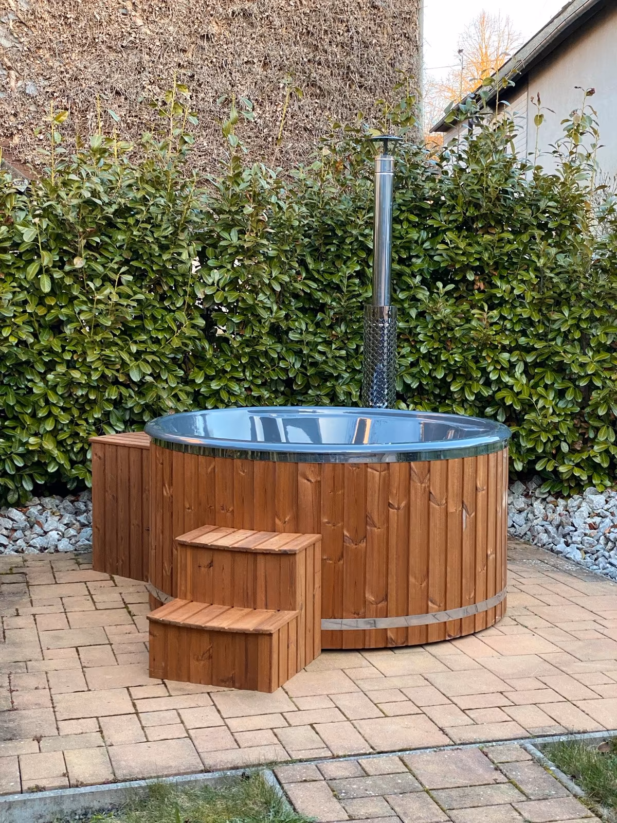Premium Hot Tub „Relax Gold“ (Weiße Wanne) – unser Bestseller!