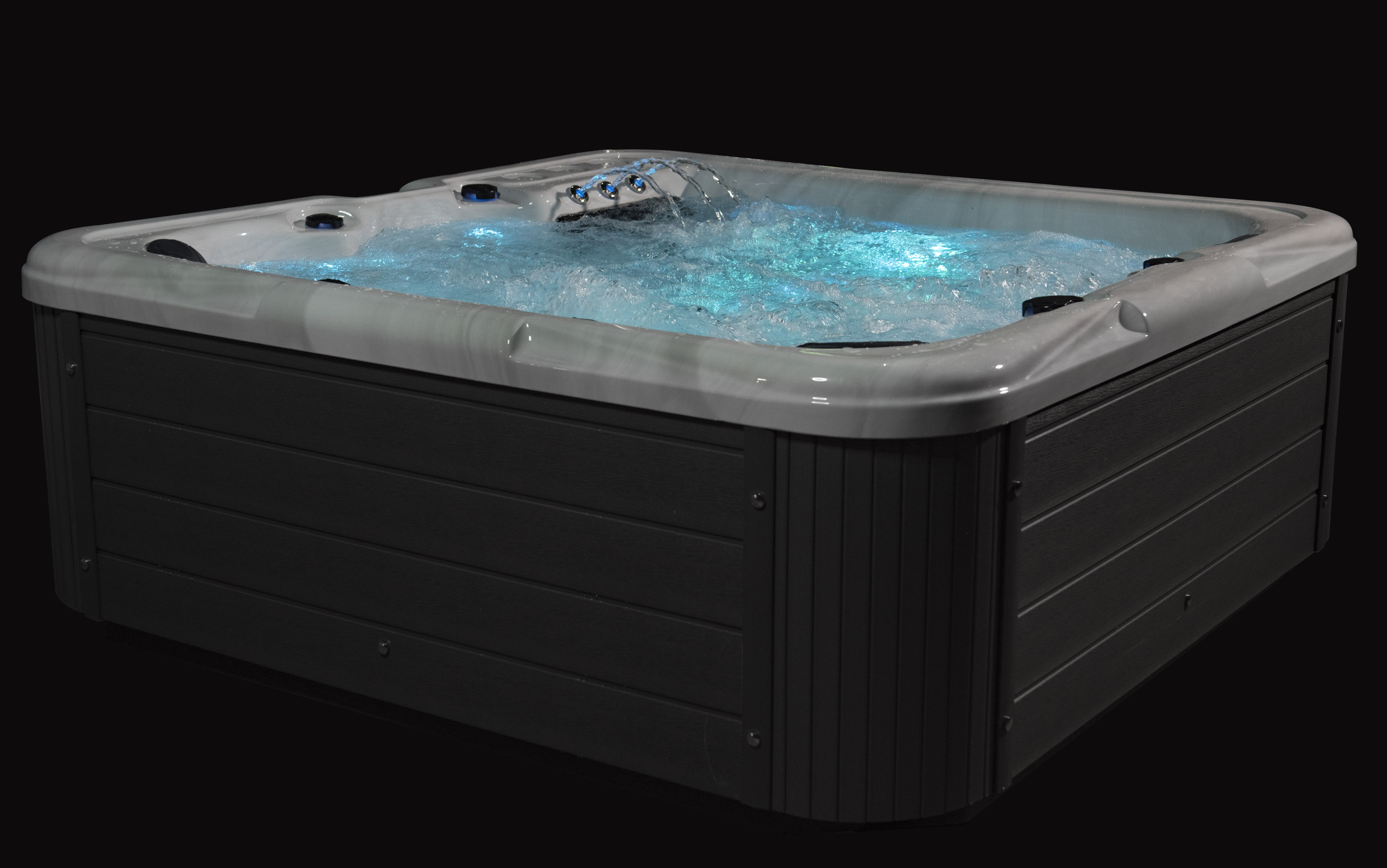 Waterwave Spas® Whirlpool „Detroit“ – Premium Whirlpool – Edelstahlrahmen & Top-Ausstattung!