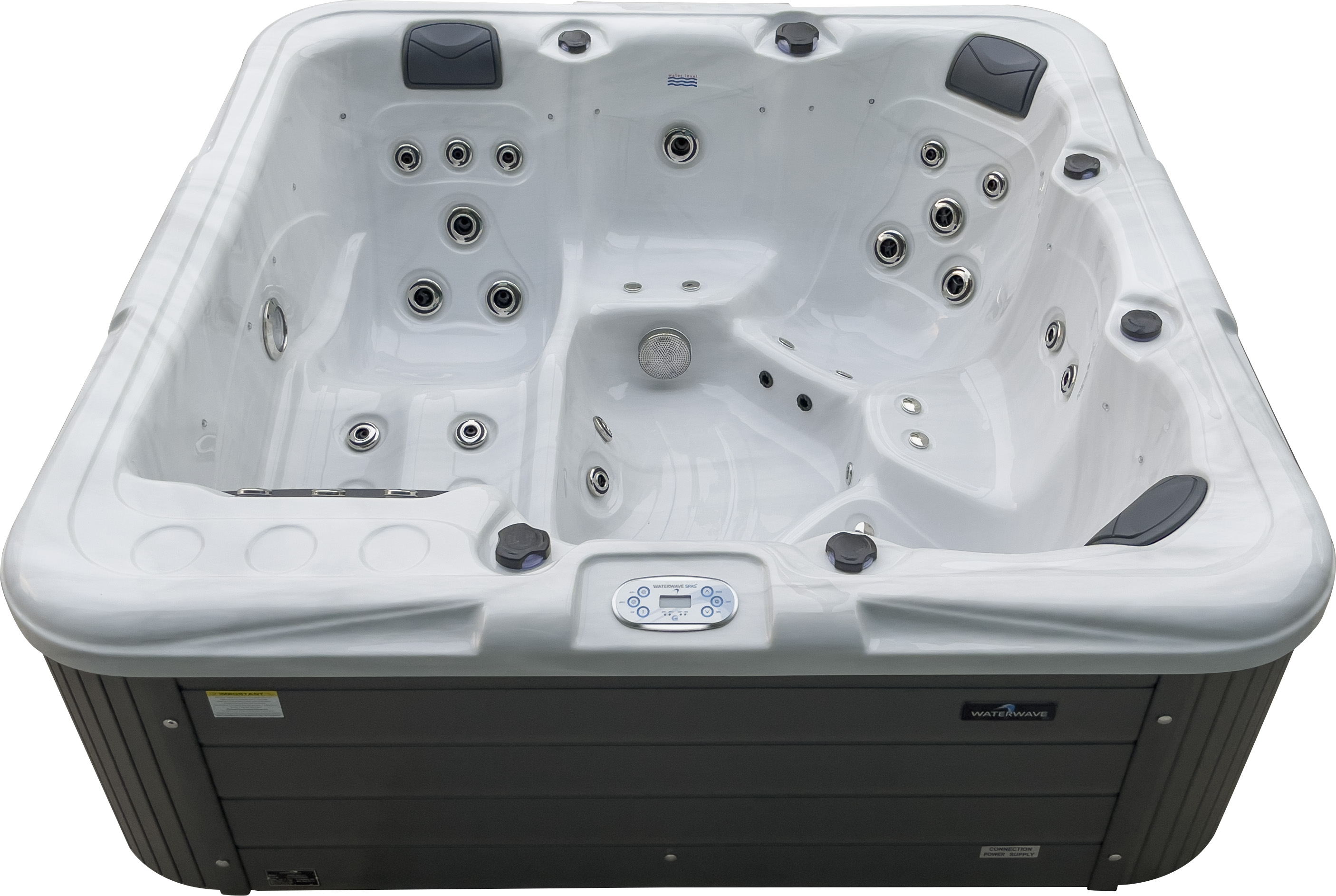 Waterwave Spas® Whirlpool „Detroit“ – Premium Whirlpool – Edelstahlrahmen & Top-Ausstattung!