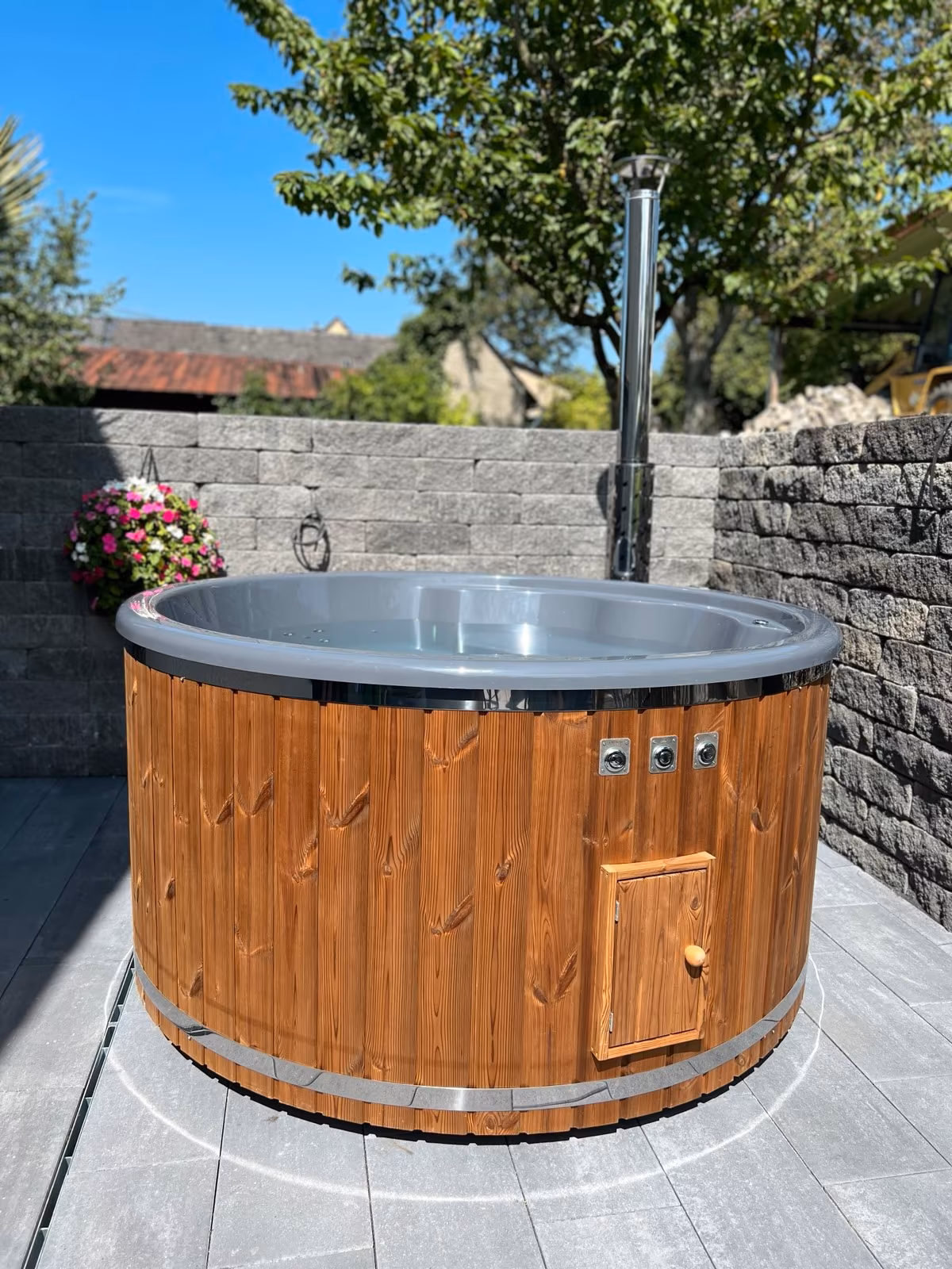 Premium Hot Tub „Relax Gold“ (Weiße Wanne) – unser Bestseller!