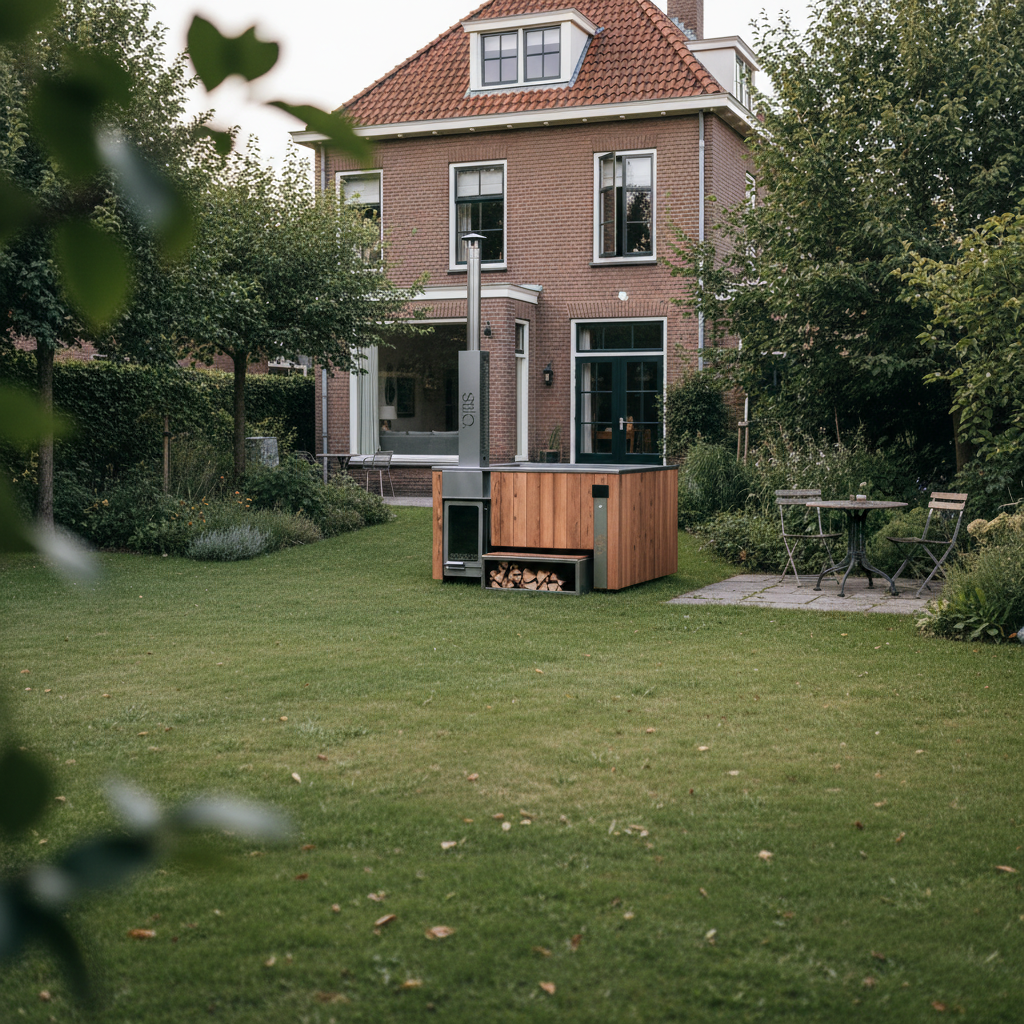 Der Loungetub (Basic) – Premium Hot Tub aus Edelstahl & Thermoholz - Ausstellungsstück