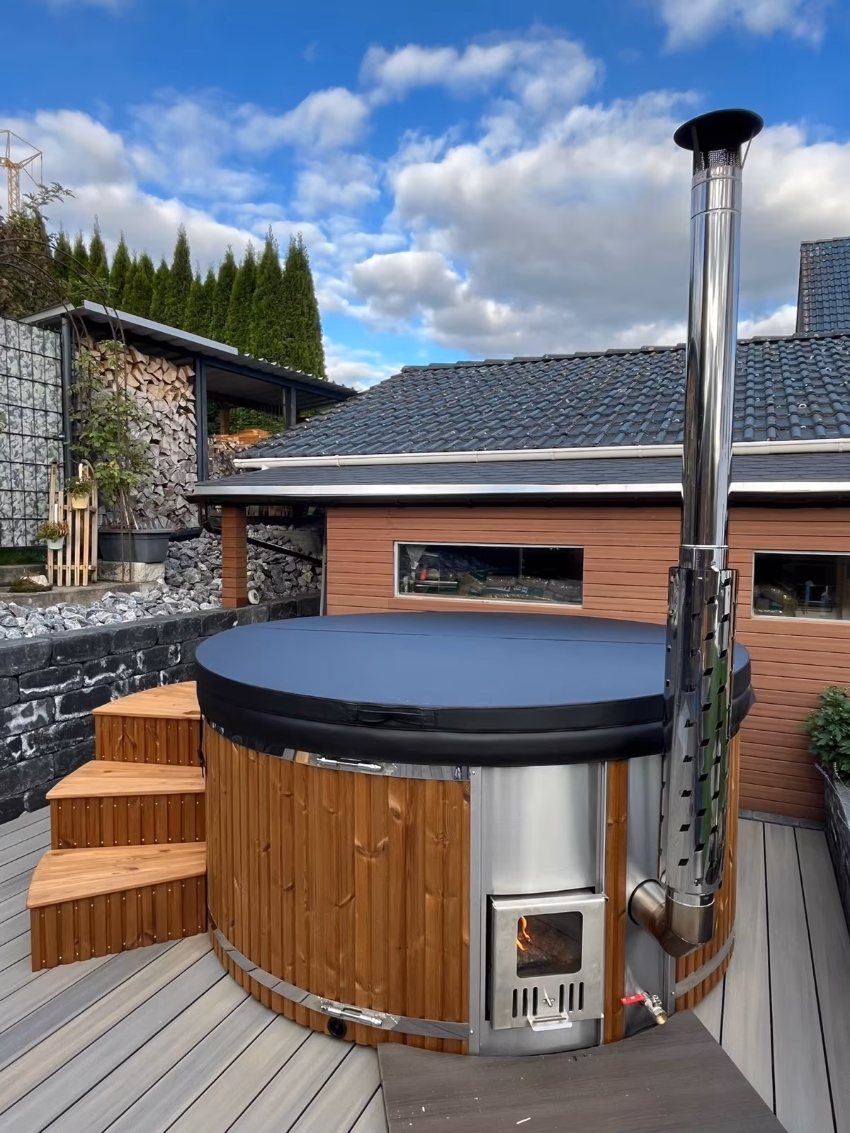 Premium Acryl-Hot Tub mit 20 Düsen (Graue Wanne)